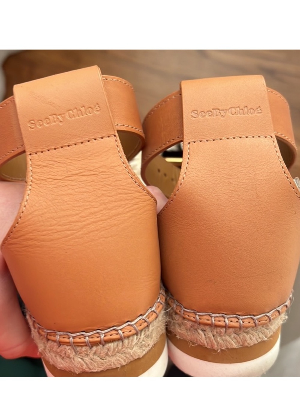 See By Chloé Cream and Tan Espadrille Sandal - Picture 5 of 5